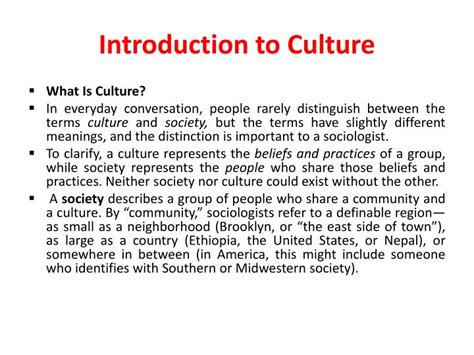 Ppt Introduction To Culture Powerpoint Presentation