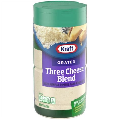Kraft Three Cheese Blend Grated Cheese 8 Oz Metro Market