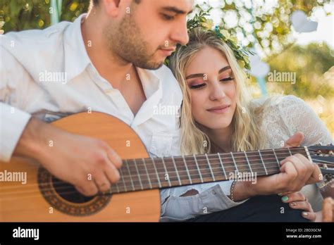 Lovely Couple Spend Free Time Together Have Date Enjoys Peaceful