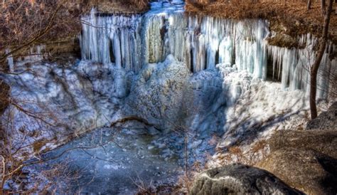 Behind The Frozen Minnehaha Falls Snow Addiction News About