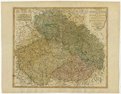 Antique Map Of The Kingdom Of Bohemia By Jefferys 1804