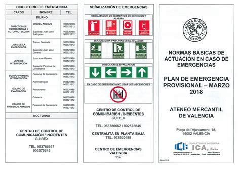 În Special Util Concediu De Odihna Plan De Emergencia Y Evacuacion Consecutiv Inoxidabil Capac