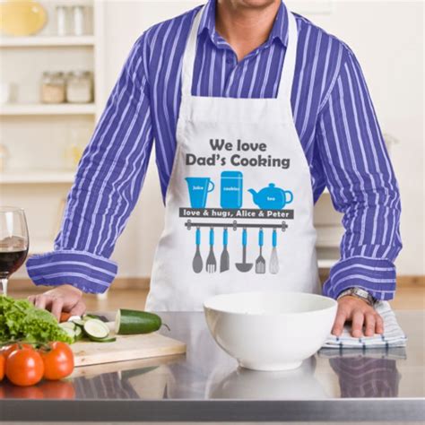 Looking for christmas gifts for foodies? We Love Dad's Cooking Personalised Apron | The Gift Experience