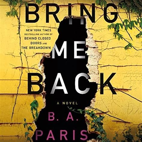 Bring Me Back By Ba Paris Narrated By Kevin Hely And Cathleen