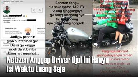 Momen Driver Ojol Jemput Penumpang Pakai Motor Harley Davidson