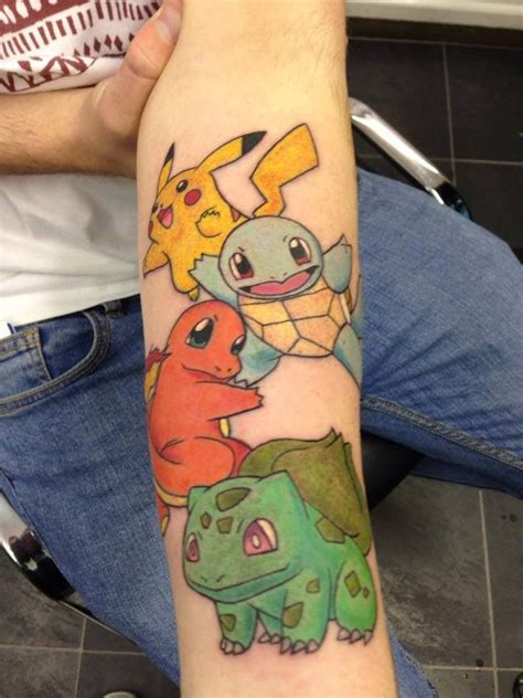 Wall mural decals for living room, green plant leaves wall stickers as wall decor for bedroom | 50x100cm removable stickers for walls decoration as housewarming birthday gift. Pokémon Tattoo: first gen starters, classic | Pokemon ...