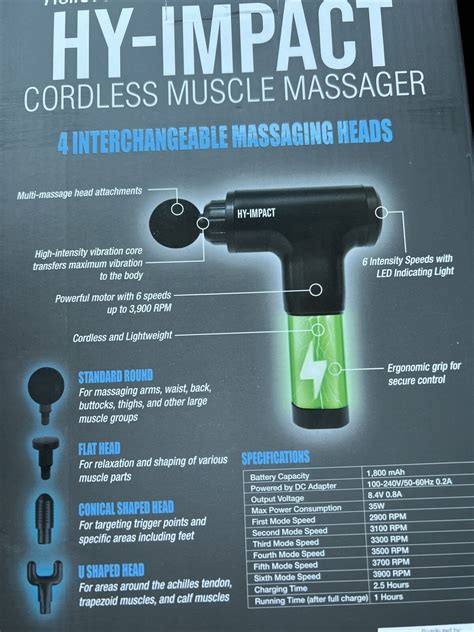 Hy Impact Deep Tissue Muscle Massage Gun Cordless Muscle Massager Ebay