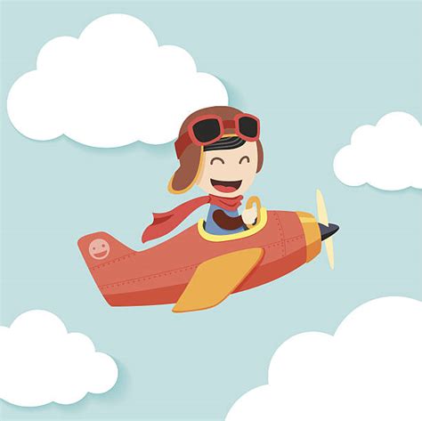 Clip Art Of A Plane Pilot Illustrations Royalty Free Vector Graphics
