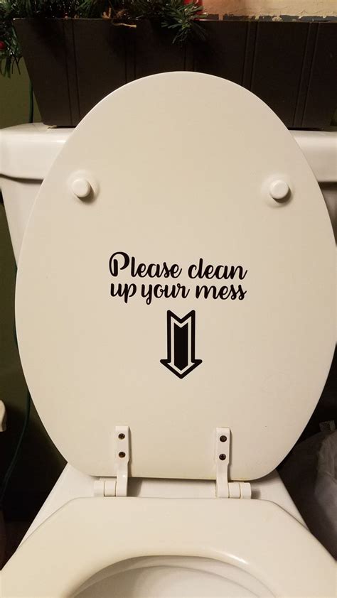 Potty Sign Potty Decal Toilet Sign Toilet Decal Please Clean