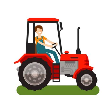 Traktor Charakter Kreslený Obrázek — Stock Vektor © Izakowski 27296505