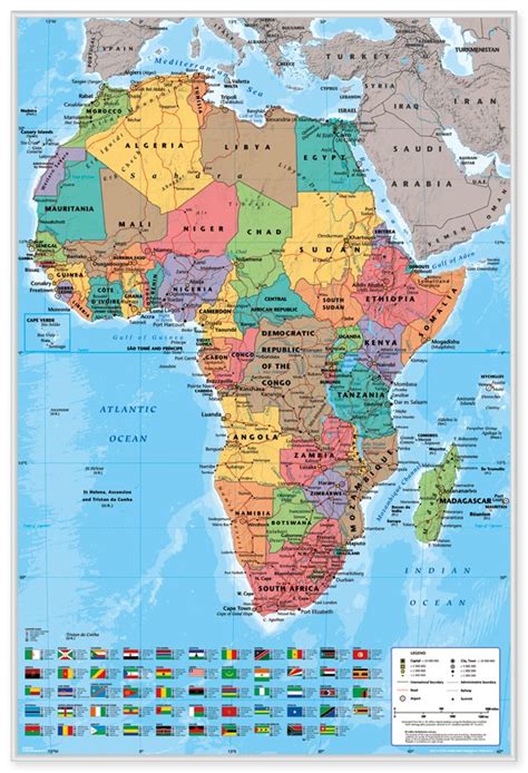 Afryka Mapa Afryki Polityczna Plakat 61x915 Cm 6517424377