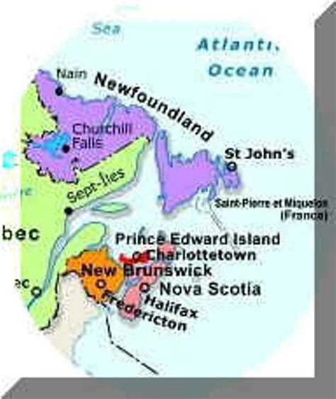 Atlantic Provinces Regional Map