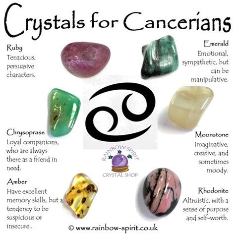 Cancer is the fourth zodiac sign. Crystals For Cancerians | Cancer birthstone, Crystal ...