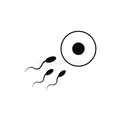 Icona Nera Dello Sperma Segno Di Vettore Su Fondo Isolato Simbolo Di
