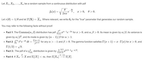 Solved Let X1 X2 Xn Be A Random Sample From A