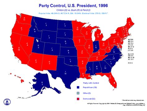 Polidata Andreg Election Maps President 1996