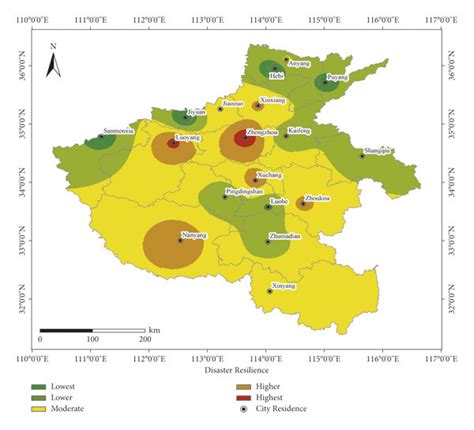 Assessment Map Of Disaster Resilience Of Rainstorm And Flood Disaster