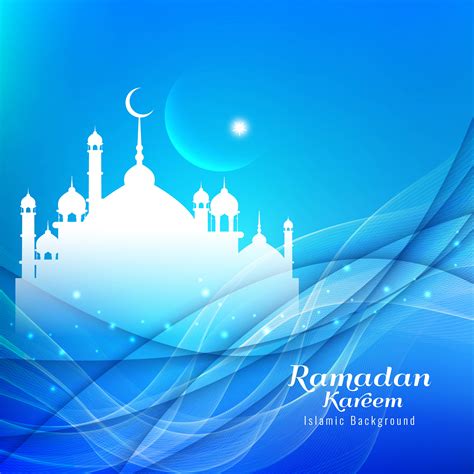 Abstract Religious Ramadan Kareem Blue Wavy Background 532351 Vector