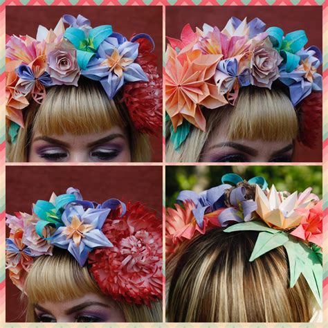 Hand Colored And Folded Paper Flower Crown Inspired By Frida Khalo My Own Work 🌺 Rorigami