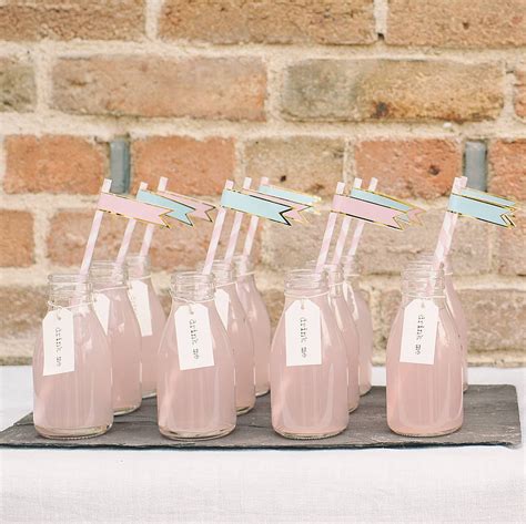 Set Of 30 Pink Stripy Paper Straws By The Wedding Of My