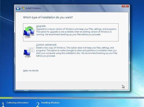 Installation Of Windows 7 No Option For Custom Installation Solved