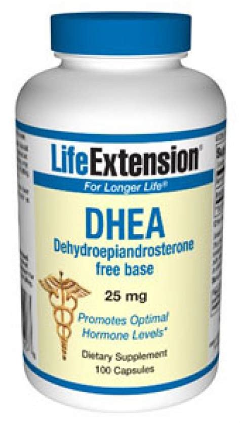 life extension dhea dehydroepiandrosterone 25mg 100 caps