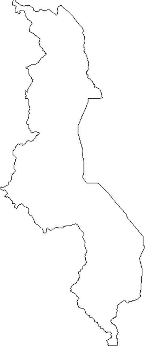 Blank Outline Map Of Malawi