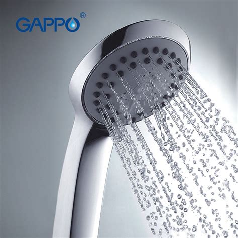 gappo 1pc high quality 3ways round hand shower heads bathroom accessories abs in chrome plated