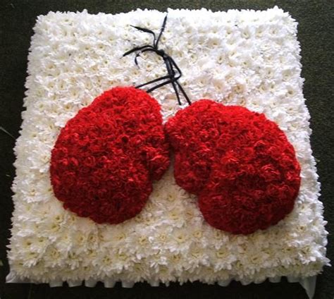 Title boxing bullet leather training gloves. funeral flowers - Boxing Gloves @ £150.00 | Funeral ...