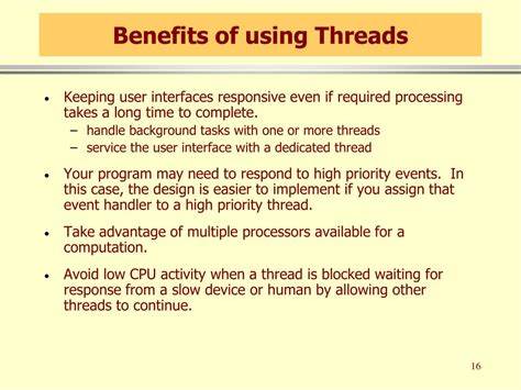 What Are The Benefits Of Threads?
