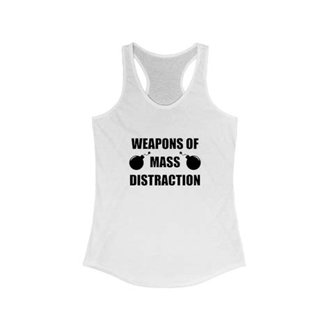 Big Boobs Funny Shirt Tank Top Weapons Of Mass Distraction Etsy