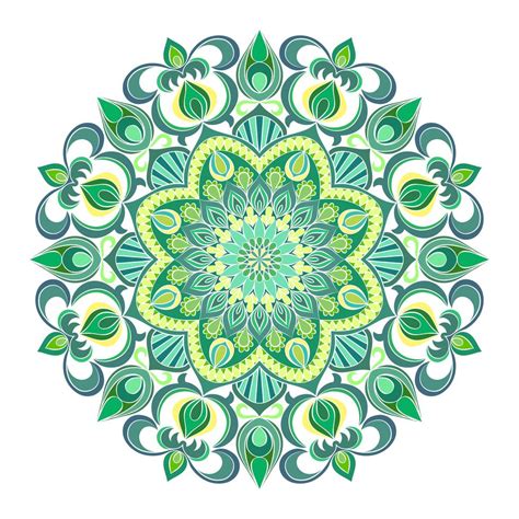 Vector Mandala Ornament Vintage Decorative Elements Oriental Round Pattern Islam Arabic