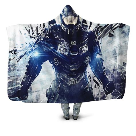 Halo Master Chief Hooded Hoodie Wearable Blankets Blankets And Throws
