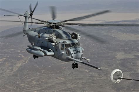 A Us Marine Ch 53e Super Stallion Helicopter Assigned To Marine Heavy