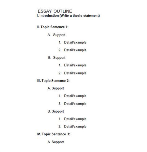 Microsoft Word Free Outline Templates