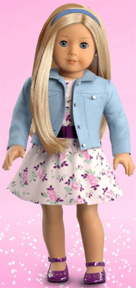 18 Custom Doll Long Straight Light Blonde Hair With Light Blue Eyes Type A Face Shape And