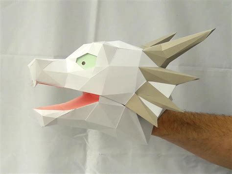 Paper Dragon Puppet Template