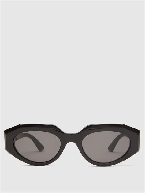 angular cat eye acetate sunglasses black bottega veneta matchesfashion fr