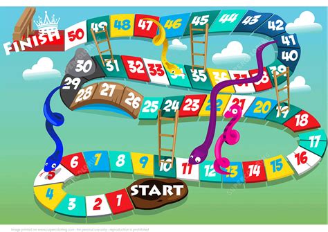 Do with them what you will. Printable Board Game with Snakes and Ladders | Free ...