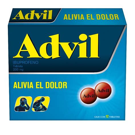 Analg Sico Advil Mg Dolores Leves Caja Con Frasco Con Tabletas