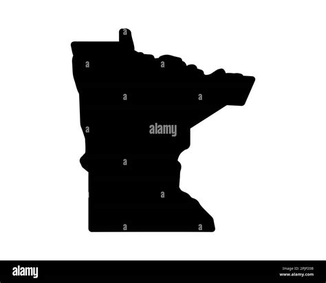 Minnesota State Map Us State Map Minnesota Silhouette Symbol Vector