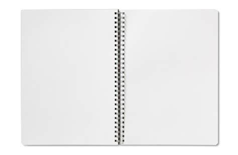 Open Blank Spiral Notebook On A White Background Stock Photo Download