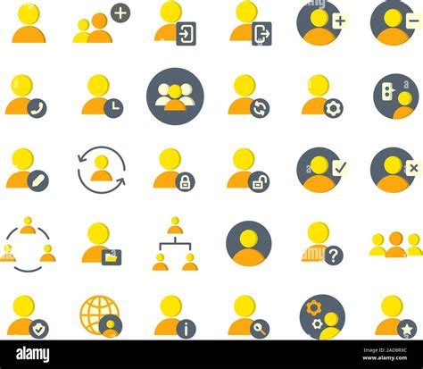 Users Flat Icon Set Vector And Illustration Stock Vector Image And Art