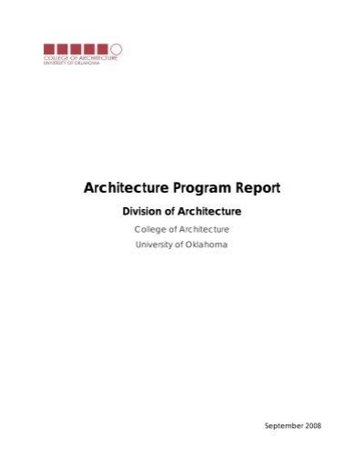 Architecture Program Report Alumni University Of Oklahoma