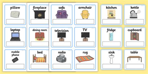 Esl Everyday Objects At Home Editable Vocabulary Cards