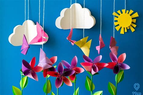 7 Cara Membuat Hiasan Dinding Dari Kertas Origami Yang Indah