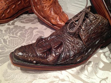 Genuine Crocodile Skin Mens Shoes Leather Alligator 100 Handmade