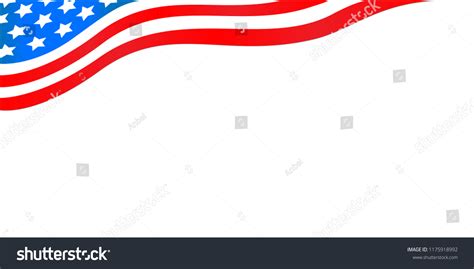 Flowing American Flag Banner Stock Vector Royalty Free 1175918992