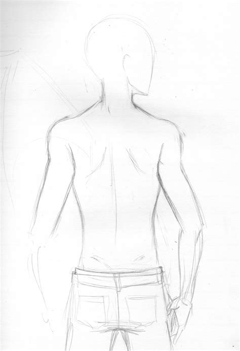 Male Back Sketch By Chibidarksusaku On Deviantart