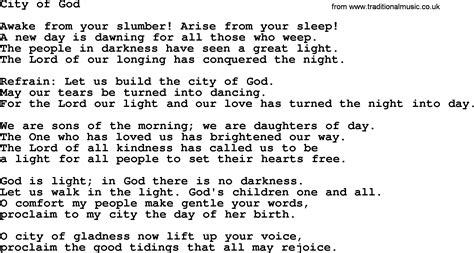 Catholic Hymns Song City Of God Lyrics And Pdf